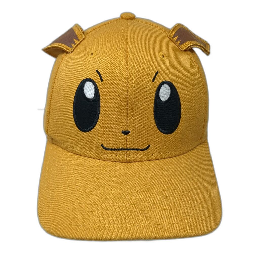 Pokémon Snapback Hat Brown One Size Eevee 3D Ears #133 Character Graphic Pokedex